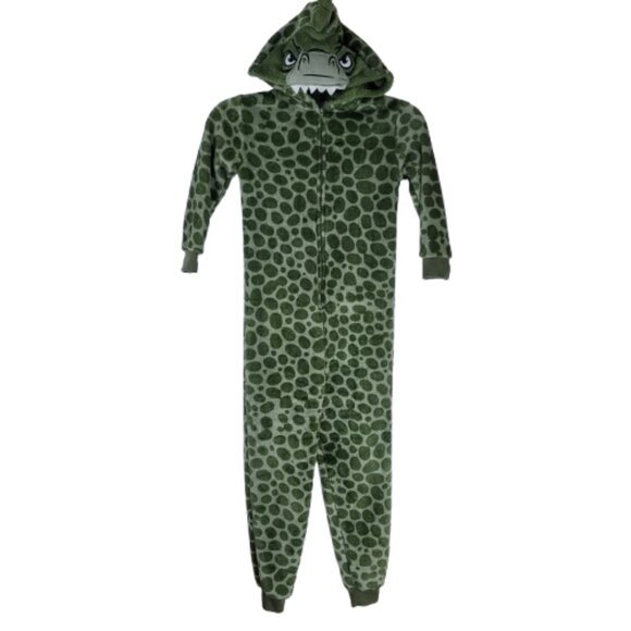Jellifish Kids Green Dinosaur One Piece Pajamas Boys Size XS - Picture 2 of 10